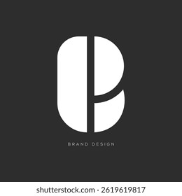 letter Pb or Bp friendly initial abstract logo