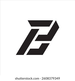 letter Pb or Bp initial trendy typography modern logo