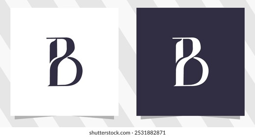 Logo-Design für Buchstaben-Pb-Bp