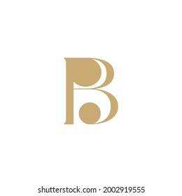 Letter Pb Gold Monogram Vector Logo Stock Vector (Royalty Free ...