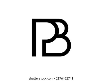 The letter P+B logo design exploration for brand identity or business. Vector, 2022-2023