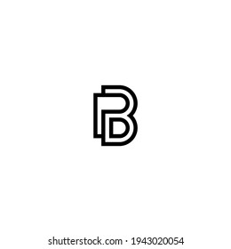 Letter PB monogram logo design vector