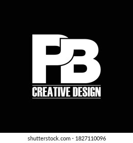 Letter PB simple logo design vector