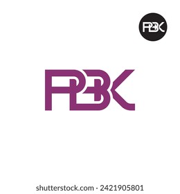 Diseño de logotipo de monograma PBK de carta