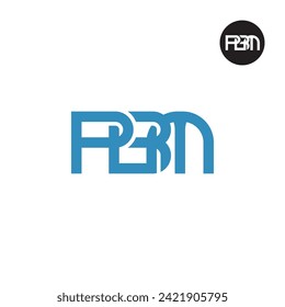 Diseño de logotipo de monograma PBM de carta