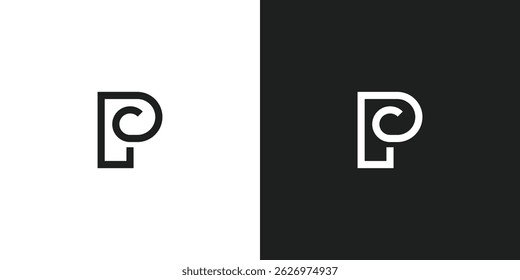 Letter PC or CP Logo Design