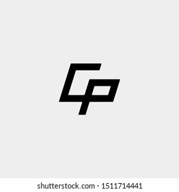 Letter PC CP Monogram Logo Design Minimal