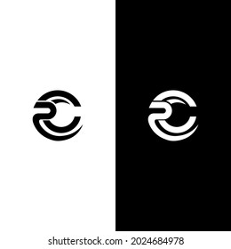 logotipo de PC de carta creativo