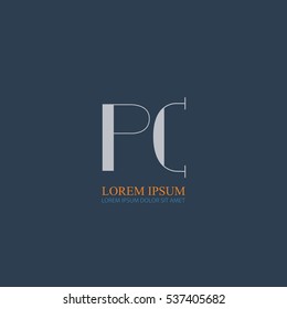 letter Pc logo design for company identity