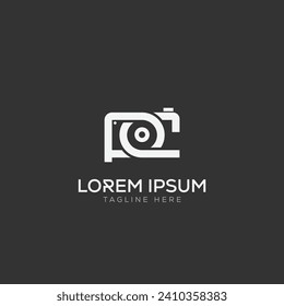 letter pc or pco photography camera company Logo Template In Modern Creative Minimal Style Vector Design