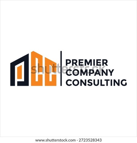 letter PCC home Design Logo Concept Vector Template