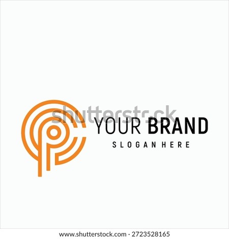 letter PCC Tech Design Logo Concept Vector Template