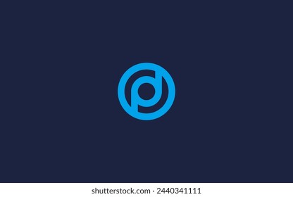 letter pd with circle logo icon design vector design template inspiration