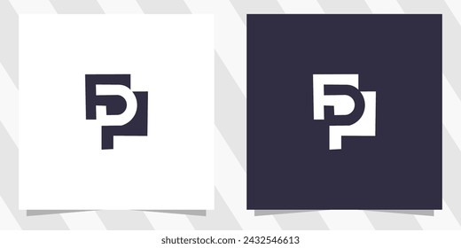 letter pd dp logo design