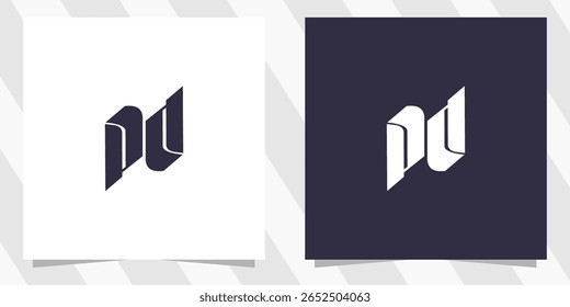 letra pd dp logotipo design vetor