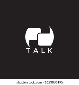 letter pd linked geometric bubble talk symbol logo vector