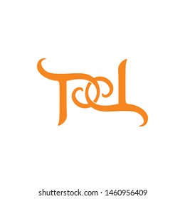 letter pd linked spiral logo vector