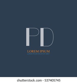 letter Pd logo design for company identity