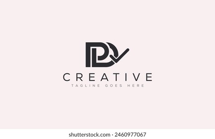 Ilustración vectorial de Plantilla de diseño de logotipo PD