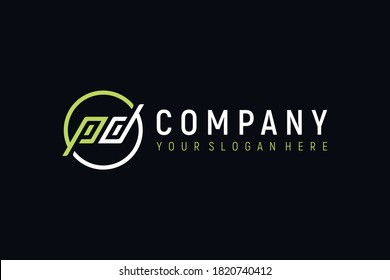letter pd logo design vector template