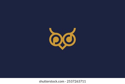 Letter pd with owl logo icon design vector design template inspiration