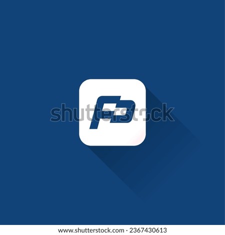 Letter PD or P with flag combination logo concept vector icon