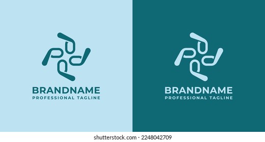Logo de rotación de carta PD, adecuado para cualquier negocio relacionado con la letra P dan D