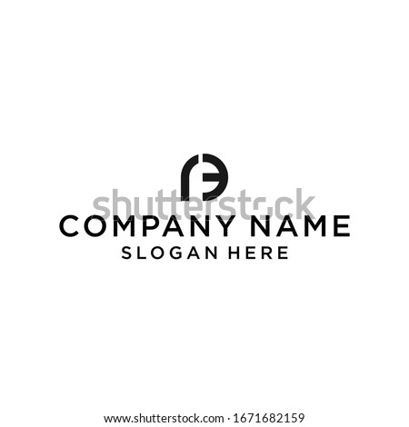letter pe circle logo design vector illustration template