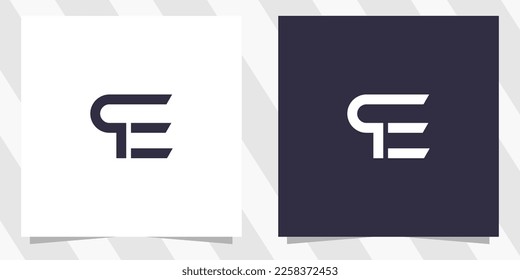 diseño del logotipo de letter pe ep