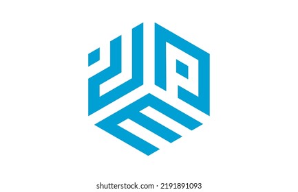 letter PE hexagon 3d JP JE  logo vector design symbol illustration sign icon design idea