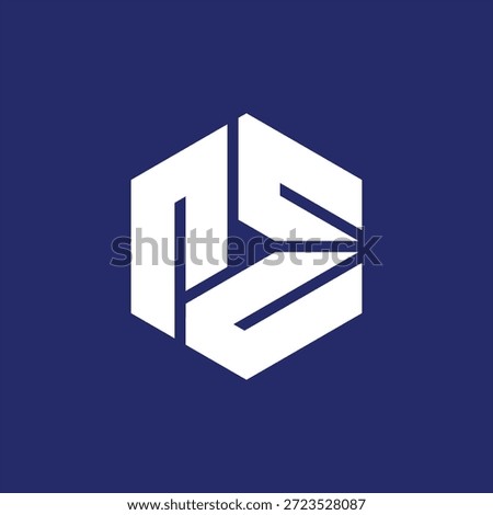 letter PE hexagon Design Logo Concept Vector Template
