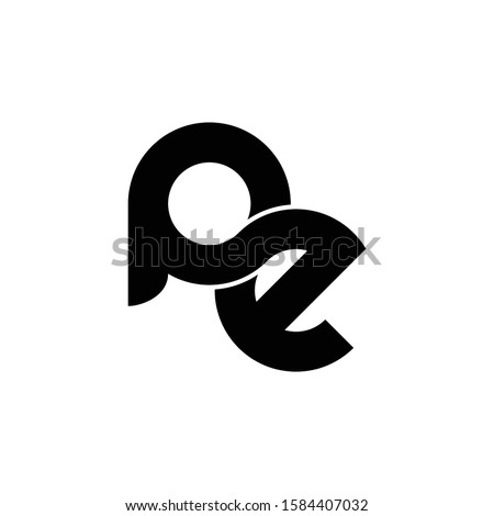 Letter "PE" logo monogram. PE icon design vector
