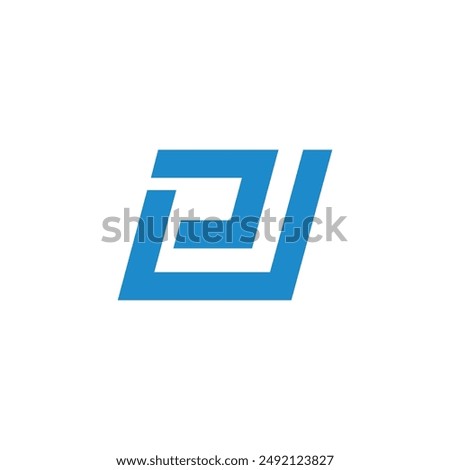 letter pe squares lines simple geometric logo vector 