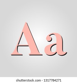 letter A peach