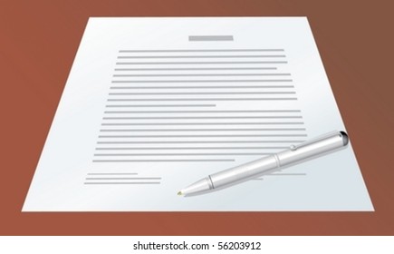 Letter and pen