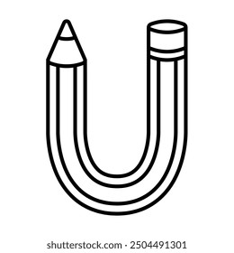 A letter pencil letter font