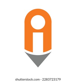 i-Buchstaben-Logo-Vorlage