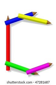 Letter from pencils