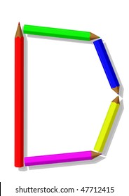 Letter from pencils
