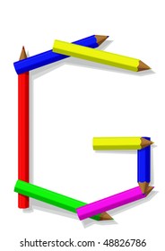 Letter from pencils