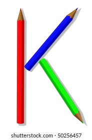 Letter from pencils