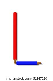 Letter from pencils