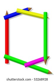 Letter from pencils