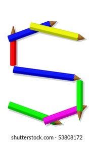 Letter from pencils