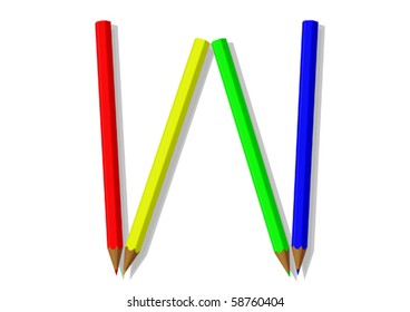 Letter from pencils