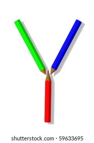 Letter from pencils