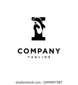 Letter I Penguin Logo Icon Vector.