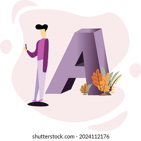 A Letter With People Vector 