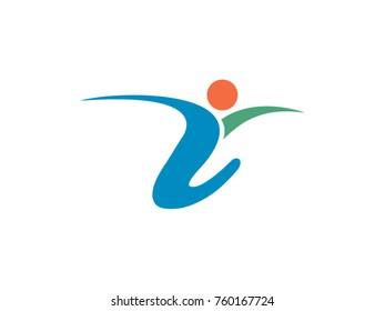 I letter and people vector icon