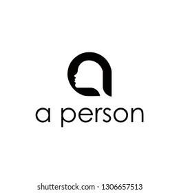 letter A person logo